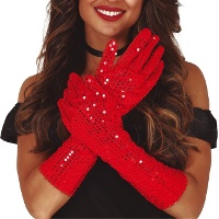 Guantes con lentejuelas largos de 39 cm