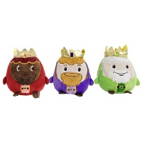 Peluches de Reyes Magos de 10 cm - 3 unidades