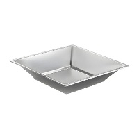 Platos de 17 cm de plástico hondos metalizados - 4 unidades