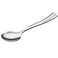 Cucharas de 13 cm de plástico plateado - 12 unidades