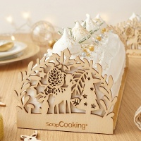 Decoración de madera para extremos de tronco de Navidad - Scrapcooking - 2 unidades