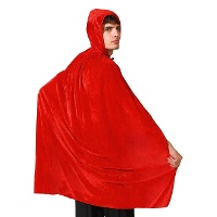 Capa de terciopelo con capucha para adulto - 1,00 m