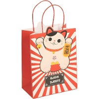 Bolsa regalo de 23 x 18 x 10 cm de Gato de la Suerte
