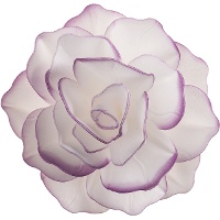 Obleas de rosa gigante de 12,5 cm con borde - Dekora - 1 unidad