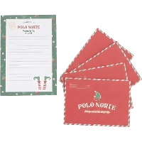 Cartas con sobres para Papá Noel de elfo con pegatinas