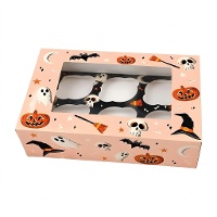 Caja para 6 cupcakes de Halloween Boo - Azucren