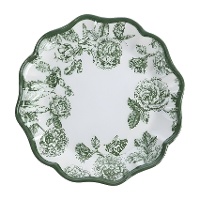 Plato de 22,9 cm floral verde