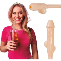 Pajita con forma de pene de 28 cm