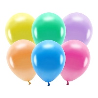 Globos de látex de 30 cm metalizados biodegradable - PartyDeco - 100 unidades